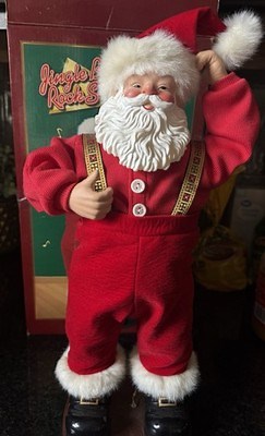 Vintage 1998 16” Animated Dancing Jingle Bell Rock Santa w/ Box Working 611272607554| eBay