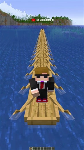 I Built the LONGEST Boat Ever in Minecraft 😱 #shorts #minecraft