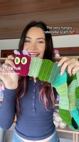 Caterpillar Scarf Pattern on Instagram
