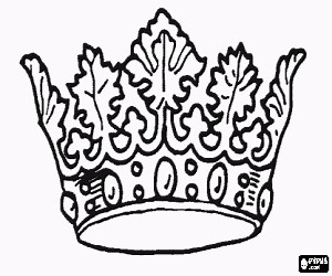 Royal crown or king's crown coloring page printable game
