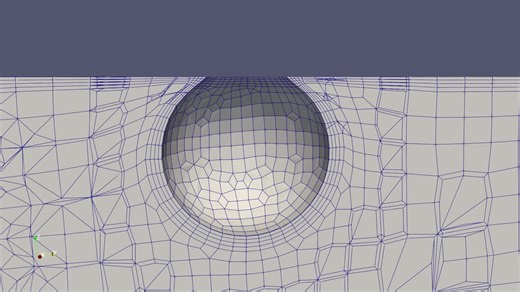 OpenFOAM 网格算法开发 边界层自动防干涉 去干涉 凹面体 网格 intersection mesh