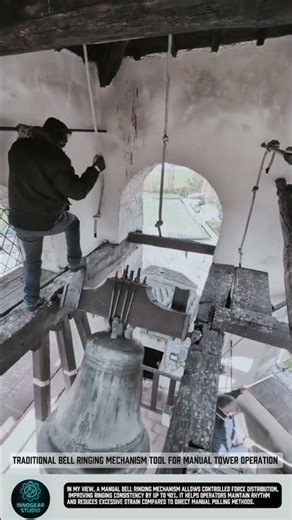 Traditional Bell Ringing Mechanism tool for manual tower operation #tools