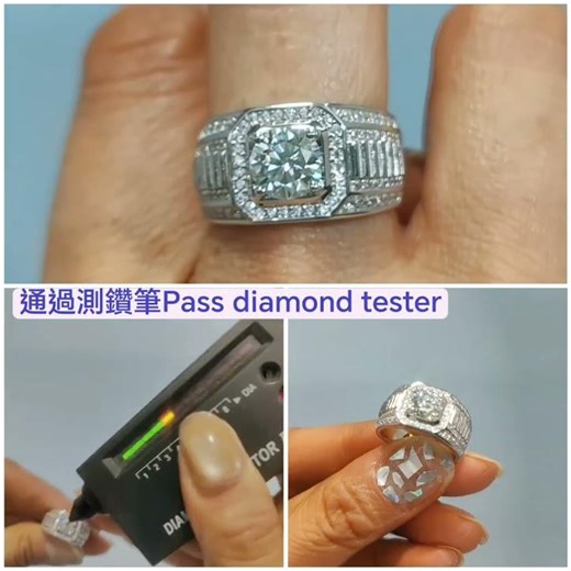 豪邁莫桑男戒/Heroic men's ring