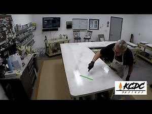 Creating a simple yet elegant white marble using Stone Coat Countertop epoxy! | KCDC Designs