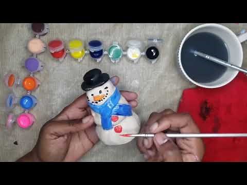 How to make a snowman using air dry clay