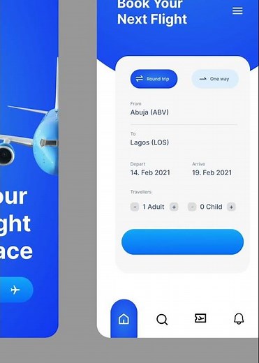 Flight Booking App design on Figma