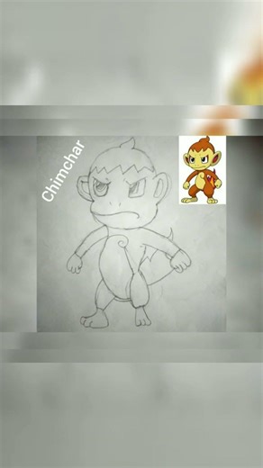 chimchar Pokemon drawing please like and support
