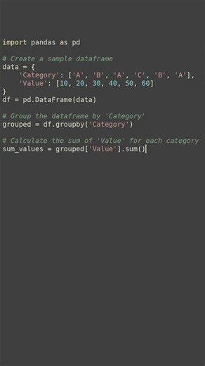 dataframe groupby #python #showcase