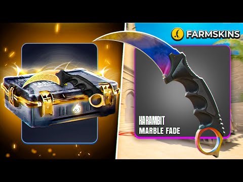 I FARMED LUXURY CASE AND GAVE ME KARAMBIT MARBLE FADE !!! - Farmskins Promo Code 2025