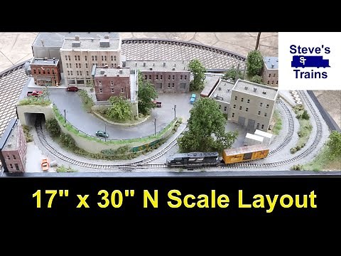 Desktop Train Layout: 17" x 30" N Scale Micro Layout Preview