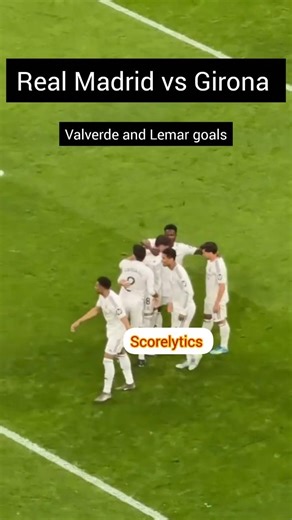 Valverde and Lemar Goals | Real Madrid vs Girona Highlights 2026 1-1 #laliga #football #shorts