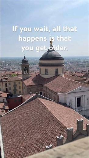 The view over Bergamo is a reminder that life isn’t meant to be lived “someday.” #italy #travel