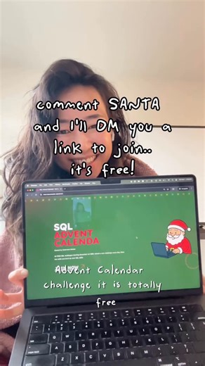 Dawn Choo | Data Interview Tips | Come build out my free SQL challenge with me. This is year ✌️ of my SQL Advent Calendar challenge. I have exactly 30 days to build out... | Instagram