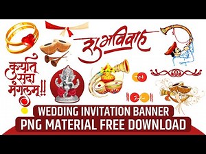 New Trending Wedding Png Material | Lagna Patrika Editing PNG Material | Wedding Banner Material PNG