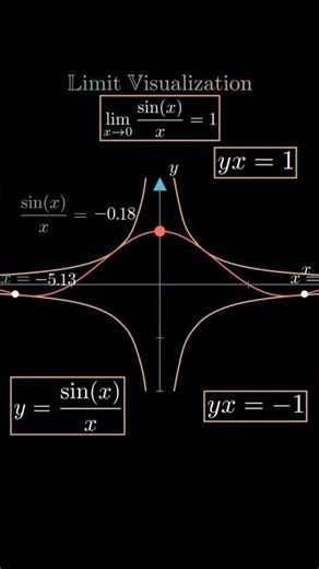 Limit Visualization of sinxx and e^x ➡️ #math#shorts#shortsfeed#eduction#mindset