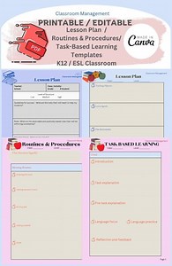Printable / Editable Lesson Plan / Routines & Procedures / Task-based Learning for K12 / ESL Classroom Minimalistic - Etsy UK