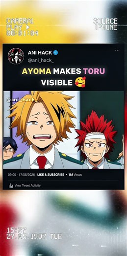 Aoyama makes Toru visible 😍 | #myheroacademia #edit #amv #mha #anime #mangaedit