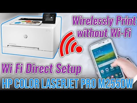 How to Setup Wi Fi Direct on HP Color LaserJet Pro M255dw Printer with smart phone and iphone.