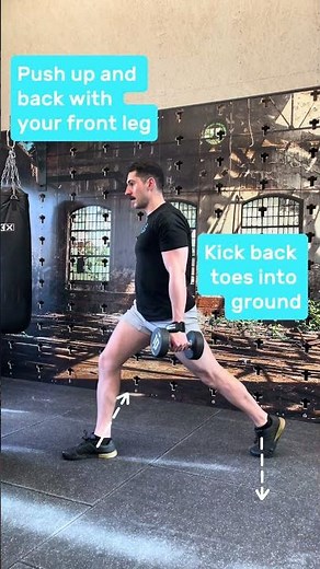 How to do a Knee Over Toes (KOT) DB Lunge