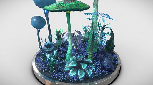 Alien Plants Vol.1 - Buy Royalty Free 3D model by Etherion Designs (@EtherionDesigns)