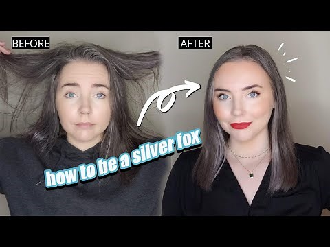 HOW TO BE A SILVER FOX 🦊 | GREY HAIR MAKEOVER: makeup tips, hair, outfit and more!