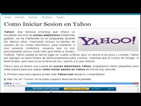 Como Iniciar Sesion en Yahoo