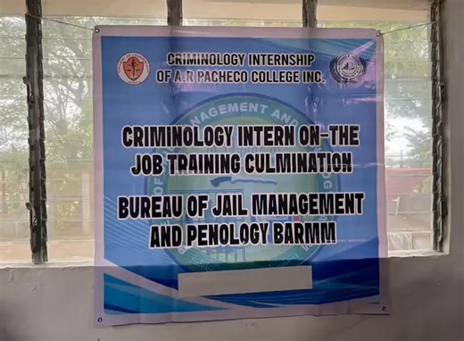 The spirit of achievement and partnership was evident during the Culminating Activity of the criminology interns from A.R. Pacheco College Inc. and Headstart College of Cotabato held at the Cotabato City Jail - Male Dormitory. The activity marked the successful completion of their internship program and highlighted the knowledge, skills, and experiences they gained throughout their exposure inside the facility. The event was graced by the presence of JSINSP MARK OMAR R SESPEÑE, Jail Warden, whos