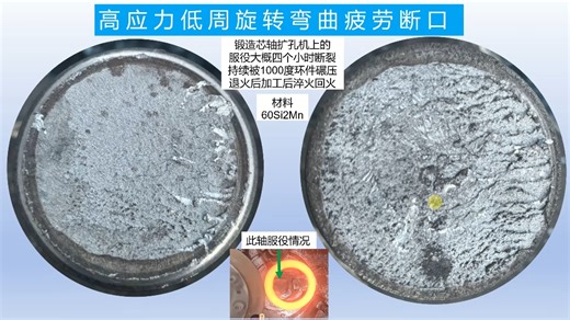 失效分析断口学习，今天学习高应力低周旋转弯曲疲劳断口