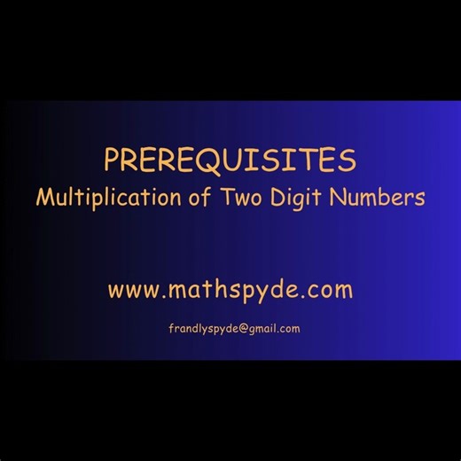 Multiplication of Two Digit Numbers Short