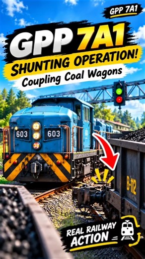 Locomotive GPP 7A1 shunting operation! Coupling up with the coal cars #TrainSimulator #Shorts #train