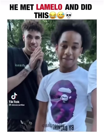 Fan of Lamelo Ball Makes Goofy Moves on the Court