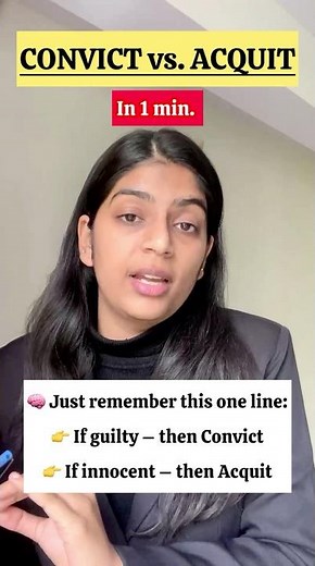 Convict vs Acquit Explained in Simple Words | Legal Terms Made Easy #legalterms #easy #law