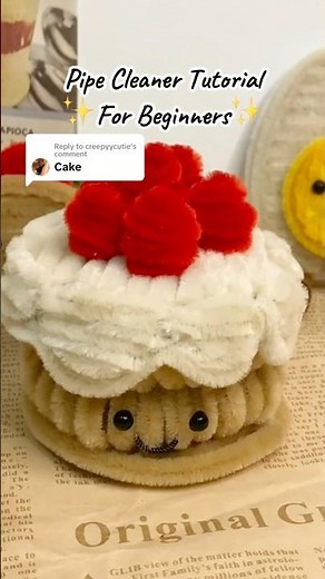 Easy pipe cleaner craft tutorial: cake #craft #cute #diy