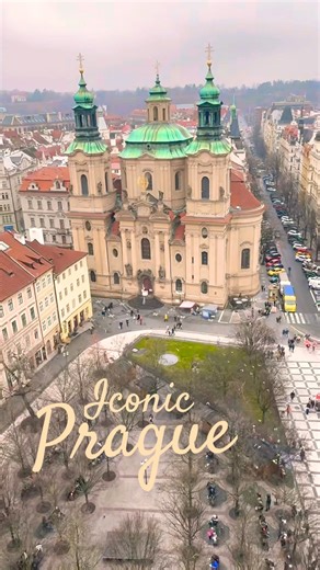 Prague Old Town From Above | Astronomical Clock Tower View 🇨🇿✨ #Travel #Shorts