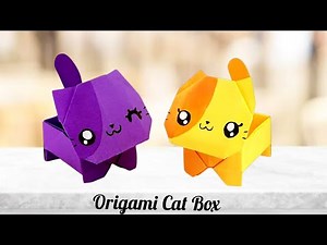 Origami Paper Cat Box | DIY How to make paper box (Inspired by Hello Origami)