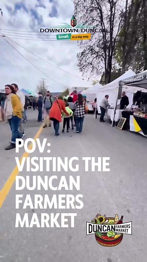 Welcome to the Duncan Farmer's Market! Every Saturday 9am - 2pm. With over 100 vendors, they have local artisans, great food trucks, live music, and more! Running all year-round, the Duncan Farmers Market is one of the largest on Vancouver Island. Visit Downtown Duncan on Saturday to experience this magical market. @Duncan Farmers’ Market #duncan #farmersmarket #shopping #shoplocal #vancouverisland