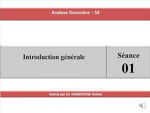 Analyse financière: Introduction générale