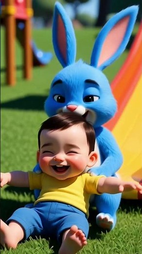 "Baby and Bunny Fun Day at the Playground 🐰 | Nursery Rhyme Song for Kids" #ai #cartoon #3danimation