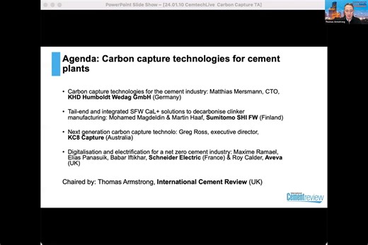Cemtech Live Webinar: Carbon capture technologies for cement plants