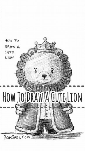 How to Draw a Cute Lion 🦁 Easy Step by Step Drawing Tutorial for Beginners #howtodraw #cutedrawing