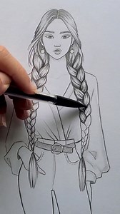 How to draw braids ✏️ Easy tutorial for beginners! Adjust zigzag length/width to change braid size. #art #artwork #artist #sketch #hair #cartoon #anime #draw #drawing #sketchbook #fashion #style #illustration | Eyeinspired