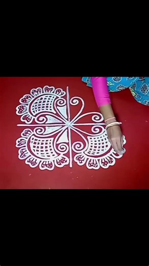 beautiful simple new alpona 🌺#rangali #simple #alpana.