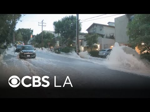 Major water main break in West Hollywood causes significant flooding, prompts road closures