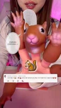 Emoji challenge 이모지 챌린지 🐿️👀👅🍎투명스탬프 #asmr #asmrsounds
