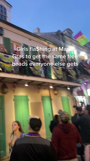 Girls Flashing at Mardi Gras for Beads