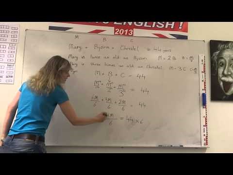 Algebra, find the age of 3 people where you know sum of ages. Make own equation