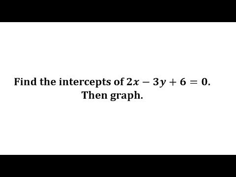Determine Intercepts from Linear Equation in General Form: ax+by+c=0