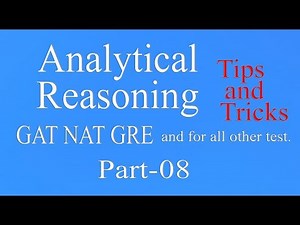 Analytical Reasoning | How to solve Analytical Reasoning | (Tips and Tricks) : Lesson No. 08