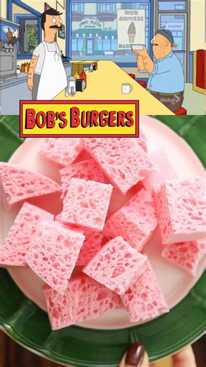 Bob Feeds Teddy a SPONGE From Bob’s Burgers! #shorts #cartoon #cooking