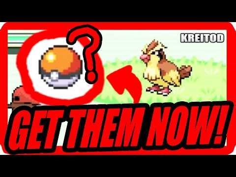 🔴⚪ HOW to GET POKE BALLS in the BEGINNING (POKÉMON FIRERED & LEAFGREEN)! 🎒🏃‍♂️